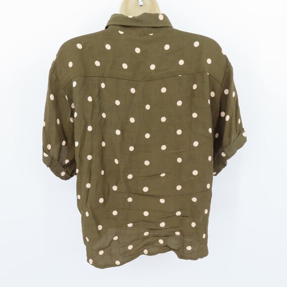 Faithfull the Brand Women 4 Rio Shirt Ronja Polka Dot Collared Button Top Blouse - Picture 5 of 10